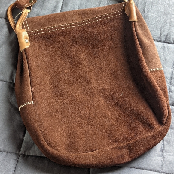 Brown Suede Sachel - Picture 4 of 7